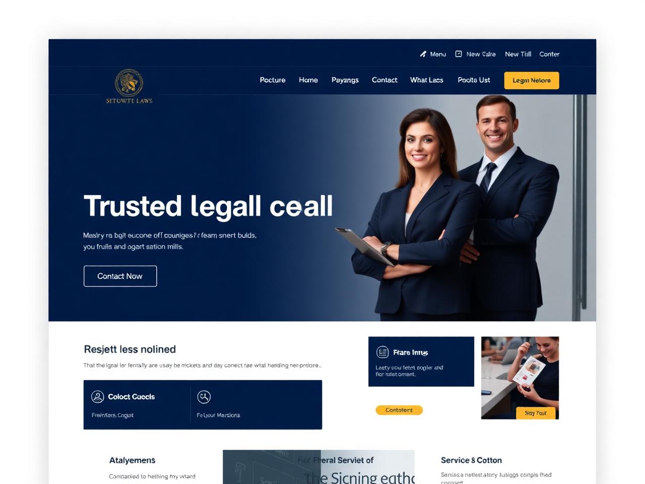 Law firm website mockup